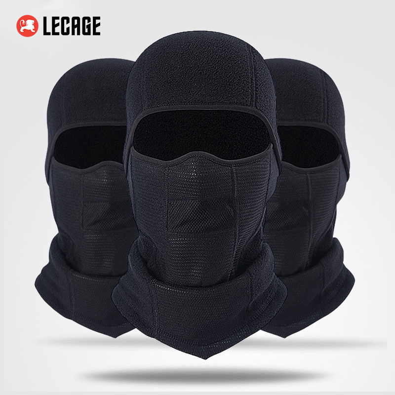 Le Kaiqi Capacete de esqui masculino, placa dupla única, quente, à prova de vento, à prova de frio, máscara de esqui mas