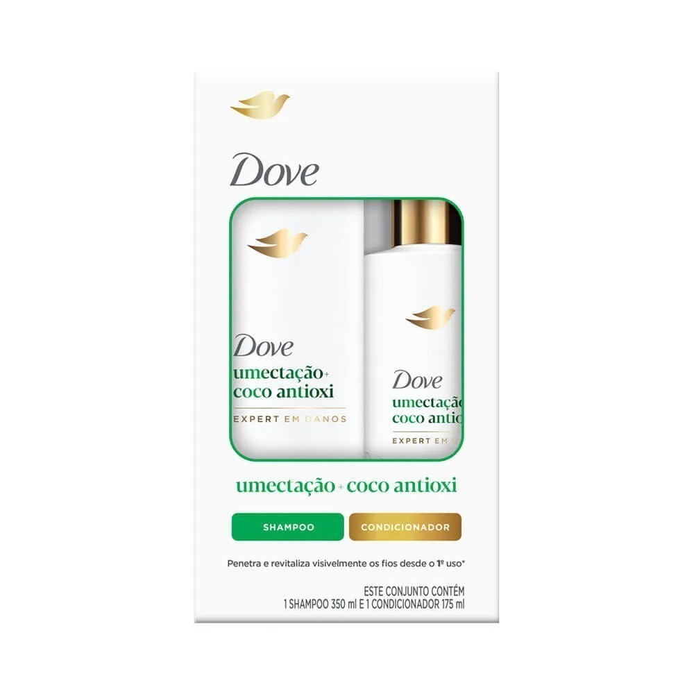 Kit Dove Umectação+Coco Antioxi-Shampoo 350ml e Condicionador 175ml