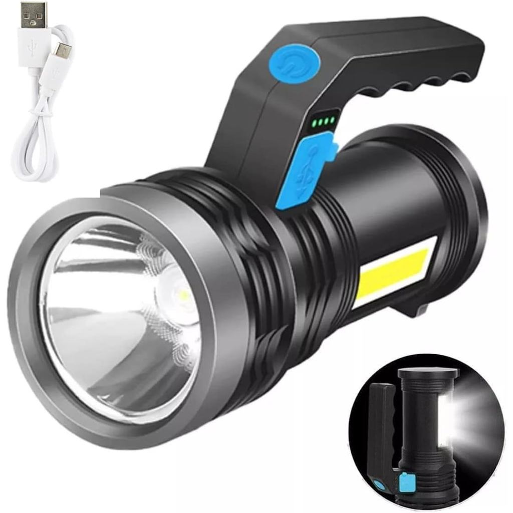 Lanterna Holofote LED 10W Recarregável 4 Modos COB SOS À Prova D'água Camping Pronta Entrega Últimas Unidades Oferta