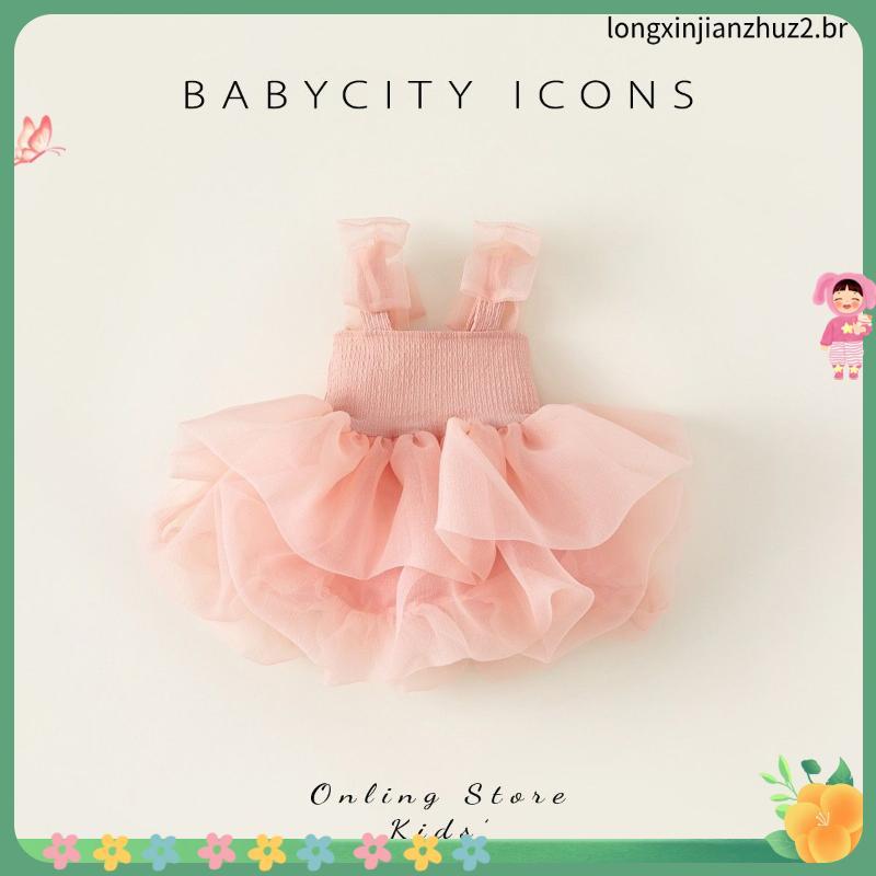 Vestido de verão lindo vestido preto novo vestido feminino feminino coreano bebê vestido de princesa