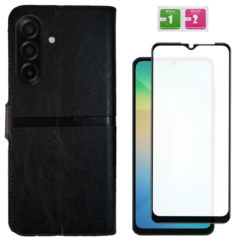 Kit Capa Carteira Flip + Película 3D de Vidro para Samsung Galaxy A17 5G