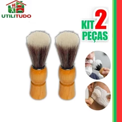 1/2 Peças Pincel Para Barbear Barba Fibra Profissional Aplicador de Espuma Lavável Macio Barbeiro Barbearia