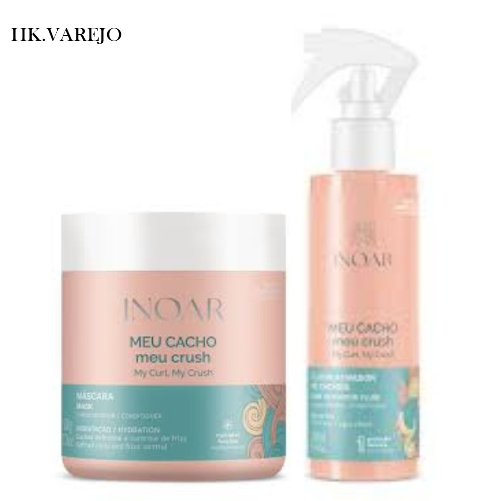 KIT INOAR MEU CACHO FLUIDO ATIVADOR DE CACHOS 200 ML+MÁSCARA 500G