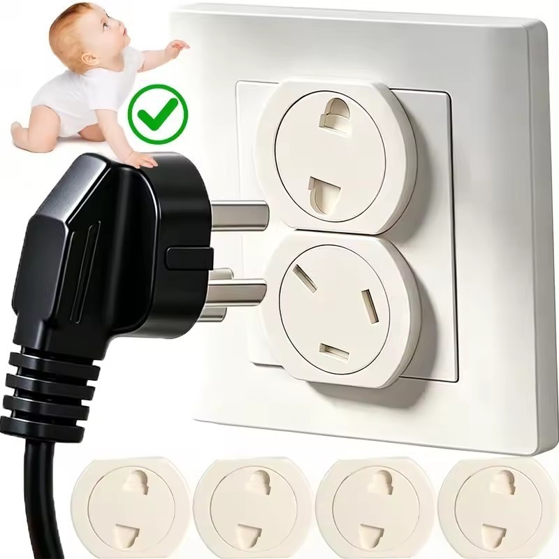 2/4 Unidades De Plugues De Soquete De Proteção De Interruptor De 2/3 Furos-Tampa Tomada De Energia-Protetor De Choque An
