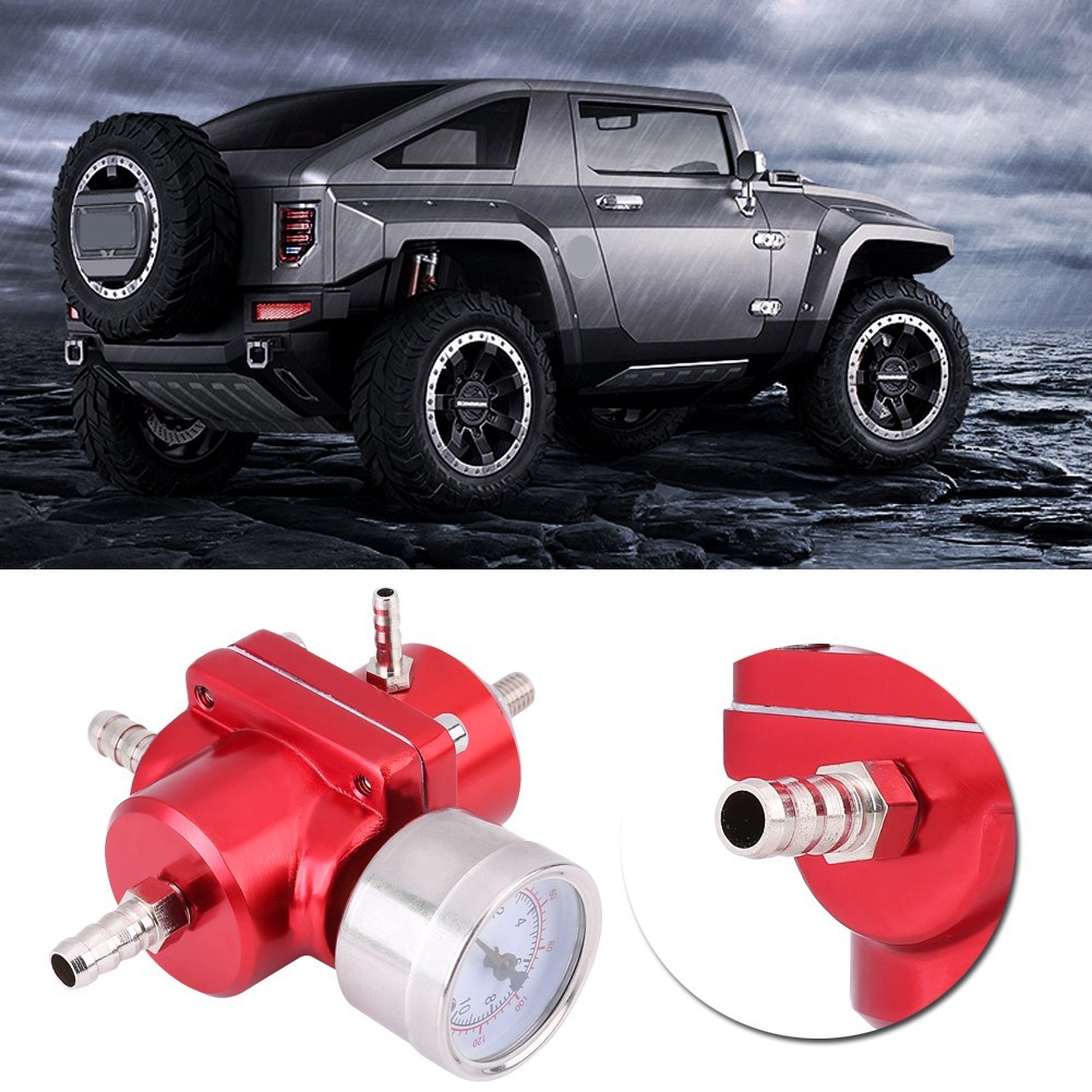 Toolgoing-BR Regulador de pressão de combustível universal de alumínio 0-140 PSI ajustável com medidor e kit de