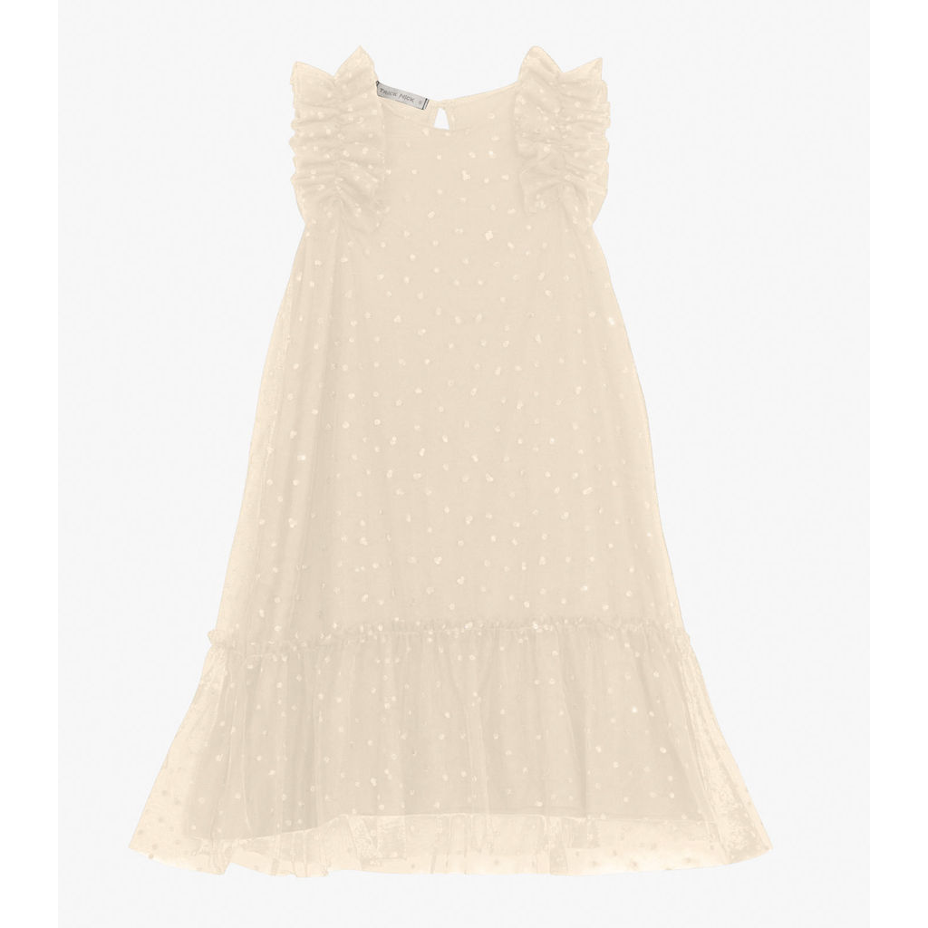 Vestido Infantil em Tule Lantejoulas Trick Nick Amarelo