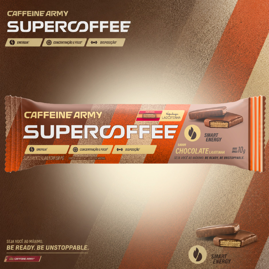 KIT 5 UN SACHES 10G SUPER COFFEE LAJOTINHA - CAFFEINE ARMY — imagem 2 de 2