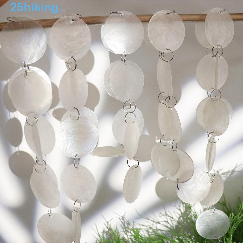 Cortina Suspensa De Concha De Casamento Para Caminhada , Divisória De Carrilhão De Vento , Cordas De Contas DIY , 1 M/1.