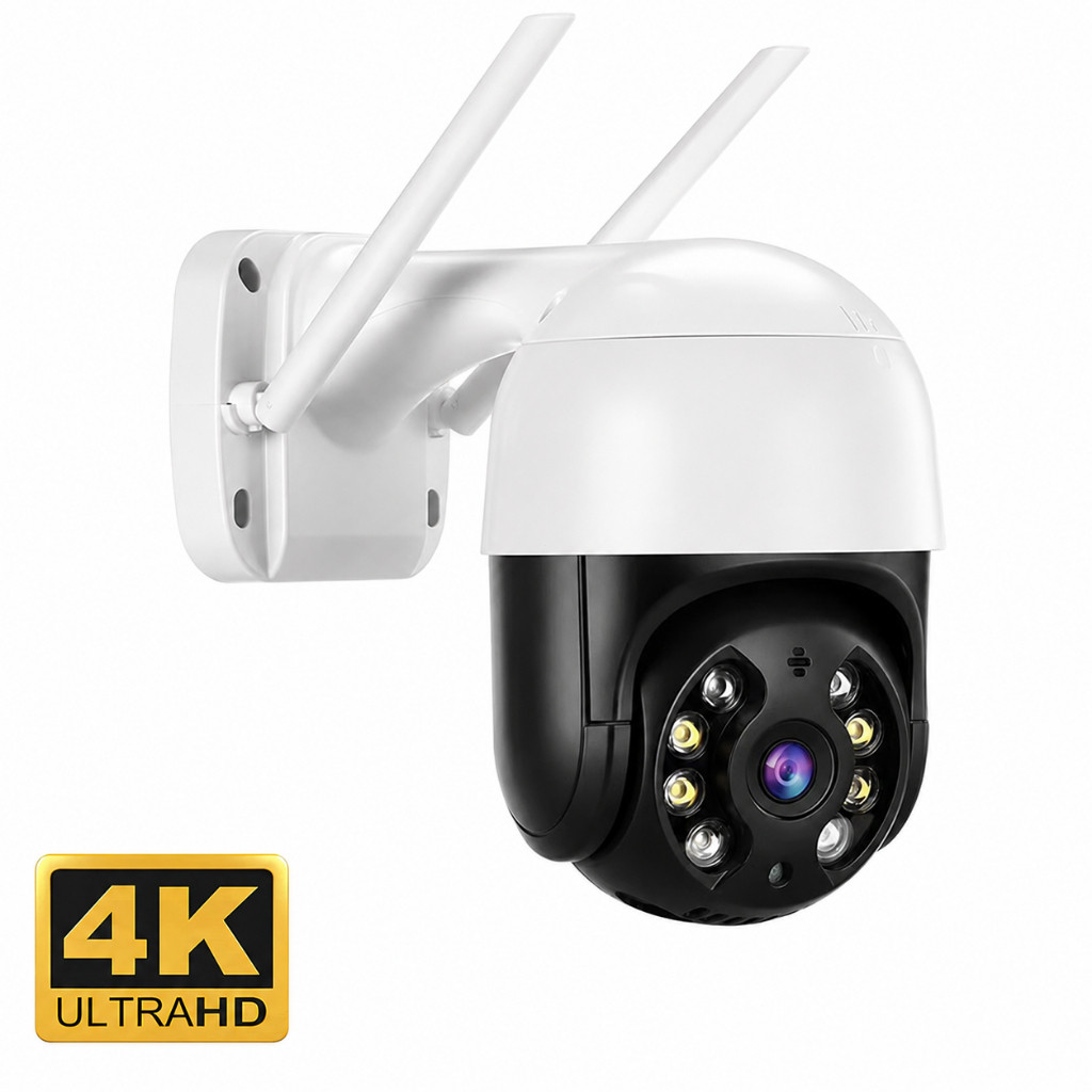 2026 Kit 4 Câmeras Segurança Wi-Fi Externa 360 ° À Prova D'água Visão Noturna Bivolt V380 VAFQ