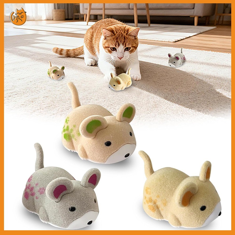 Brinquedo Elétrico Interativo Para Gatos Hamster , De Mouse Móvel Automático Internos , Cães , Jogo De Perseguição