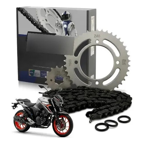 Kit Relação Fz25 Fazer 250 Riffel Com Retentor 46x15 2018+