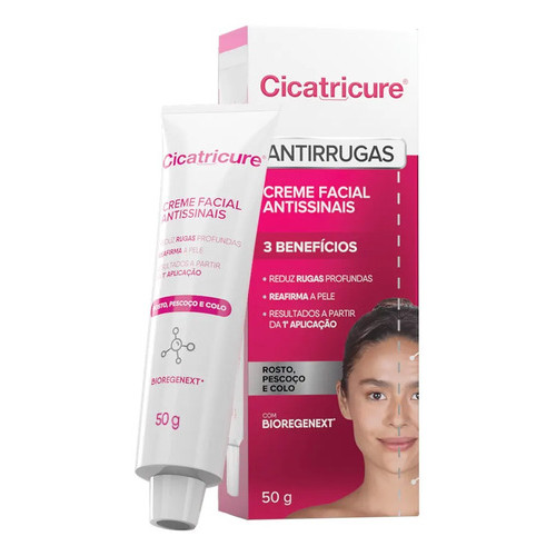 Creme Facial Cicatricure Antirrugas 50g - Rosto E Corpo E Bioregenext Normal Dia/noite