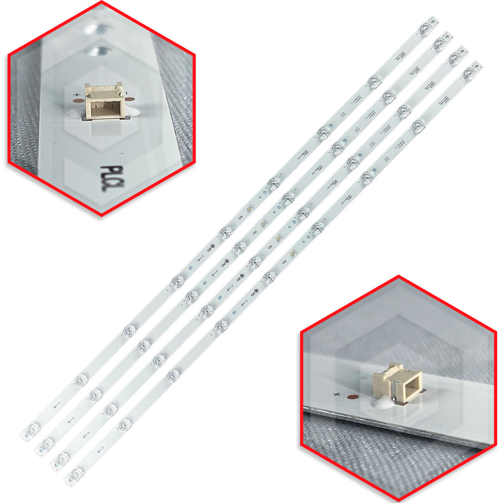 Kit Barras De Leds Para Tv 4k Dled Vizzion Le50uhd20
