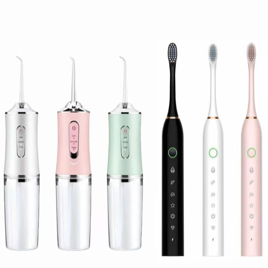 Conjunto 2 Item Irrigador Oral Recarregável+Escova de dente elétrica