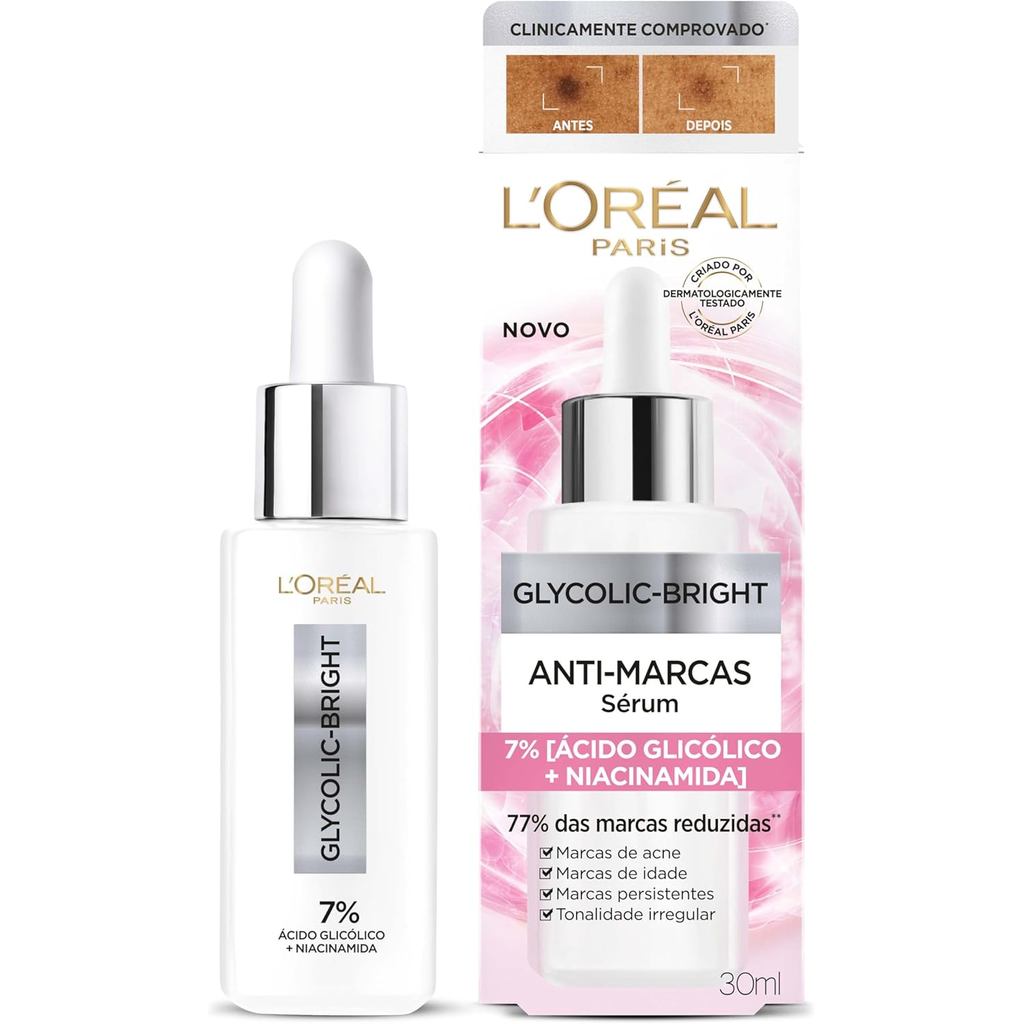 Sérum Anti-Marcas Glycolic-Bright L'Oréal Paris 30ml
