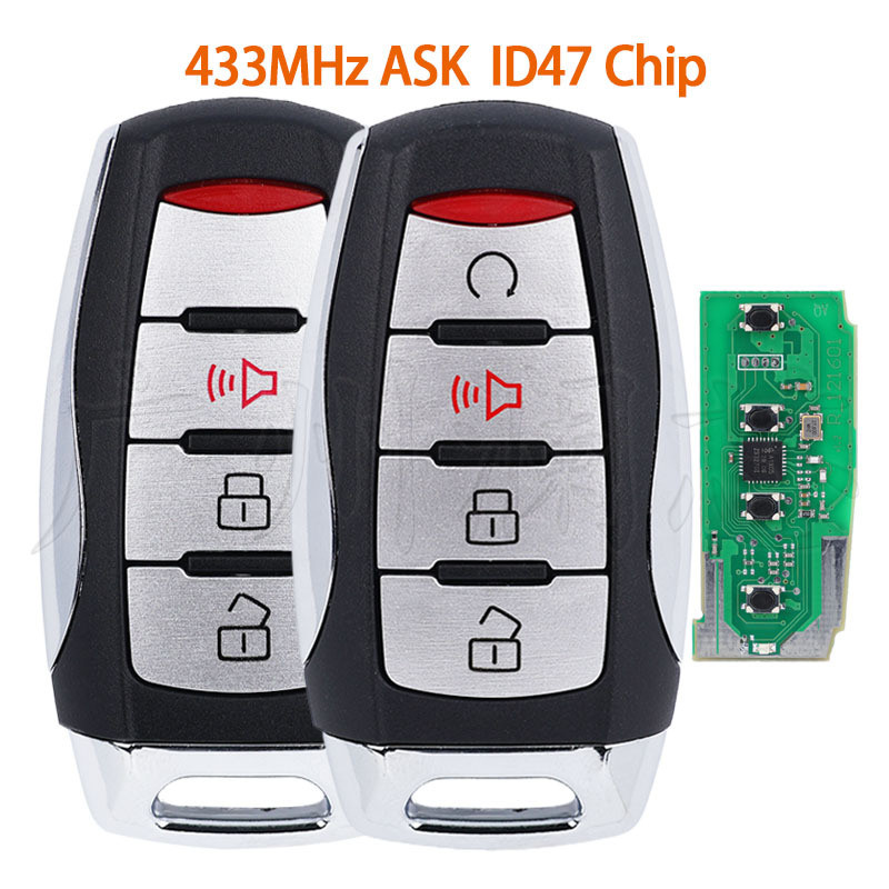 Adequado para Great Wall canhão captador série carro cartão inteligente ID47 Chip ASK 433MHz3/4 botão chave de controle