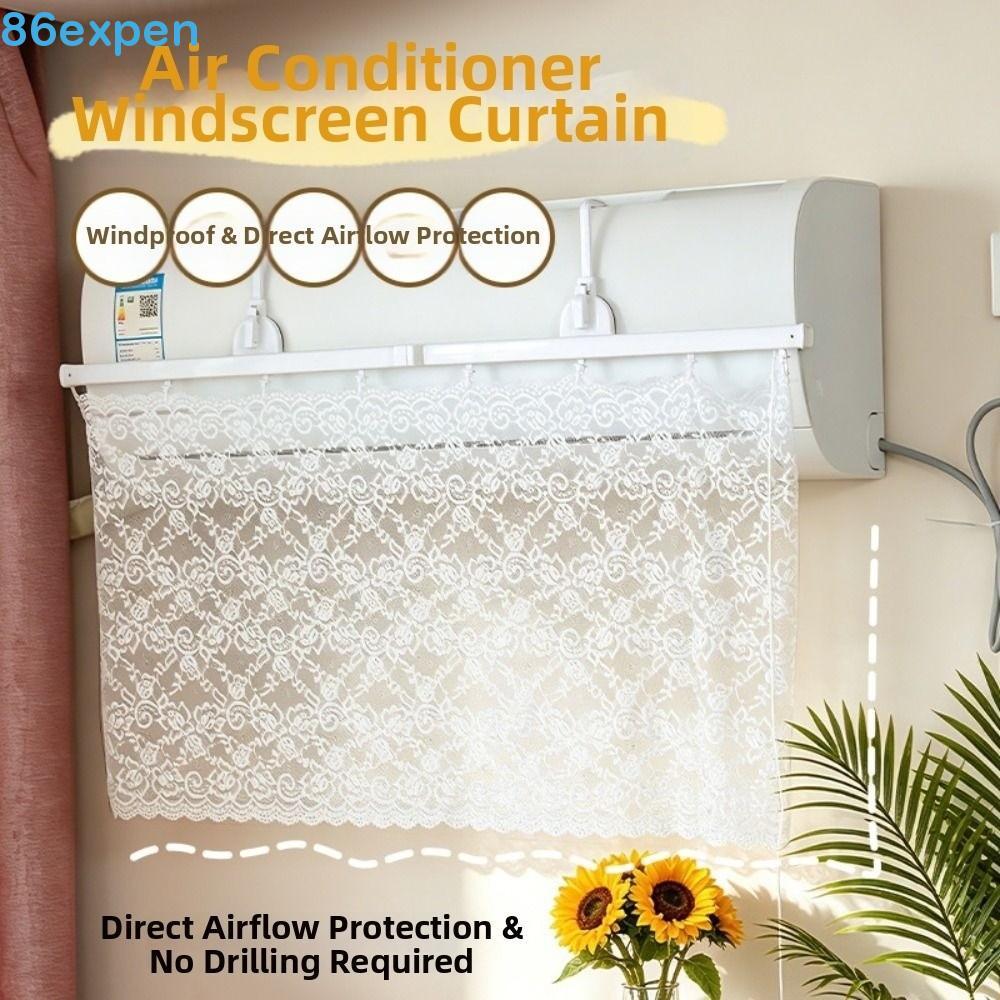 Cortina De Ar Condicionado EXPEN1 , Capa Guia À Prova De Poeira De Renda , Defletor De 90 * 50 Cm