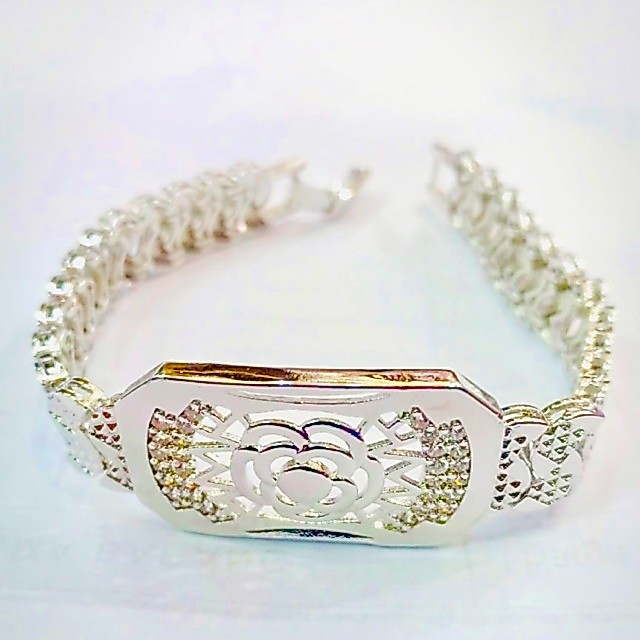 Pulseira Feminina/yaxiya/xuping/Banhada A Ouro/rolex Branco