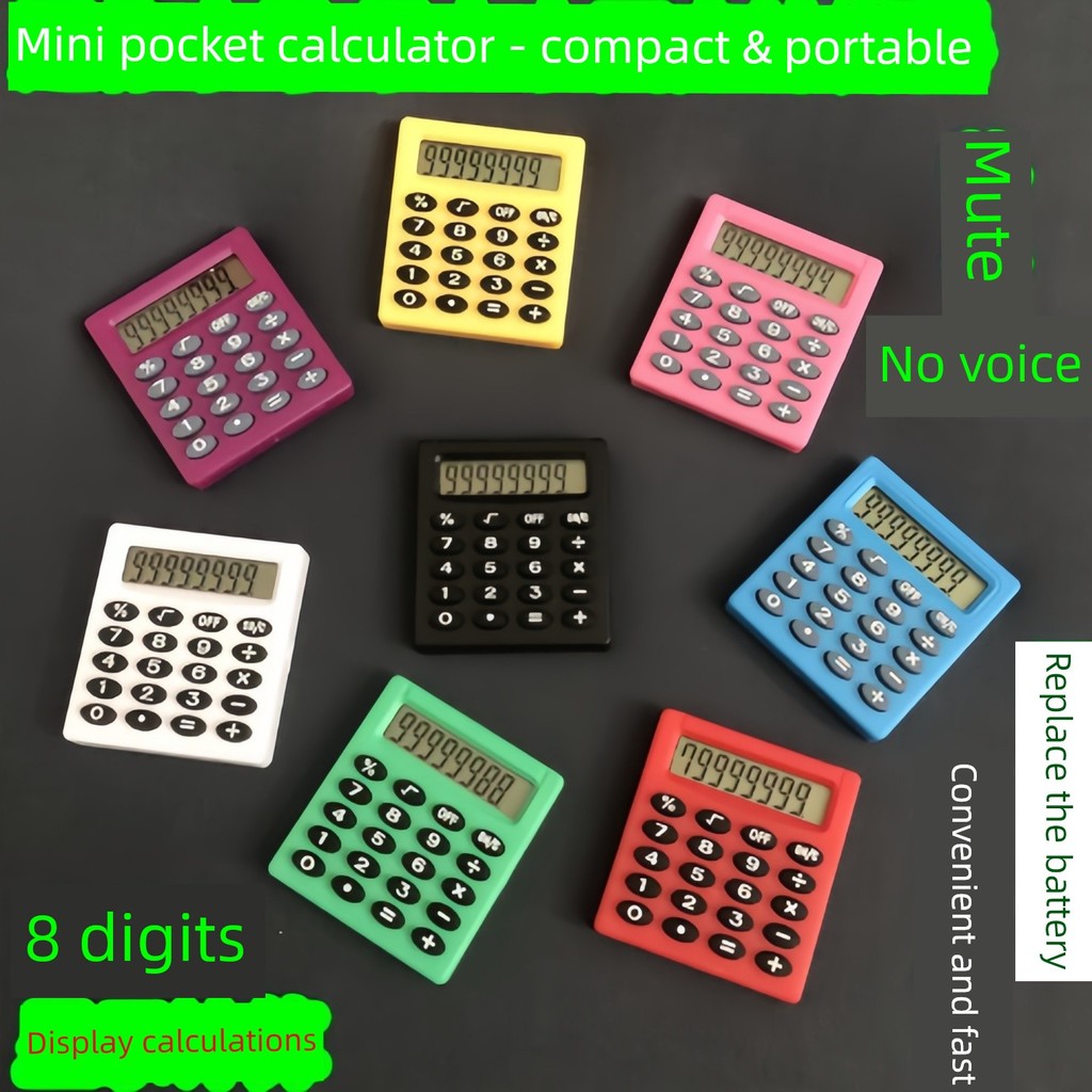 | 【calculadora cientifica】 | ✥Pequena calculadora quadrada pequena portátil bolso estudante portátil computador de 8 díg