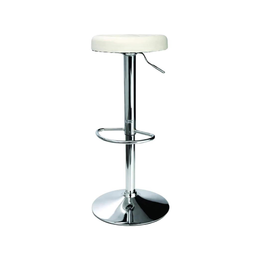 Banqueta Bistro Mocho Zenith Giratória cor Branca Conthey Evolux - N253039553