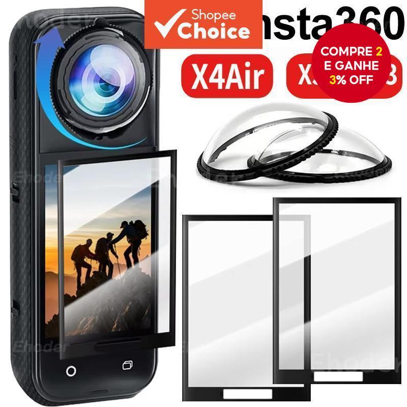 Protetor De Lente Premium Para PC , Câmera De Ação Insta360 X5 , Anti-Arranhões , Capa Removível , HD , Transparente , P