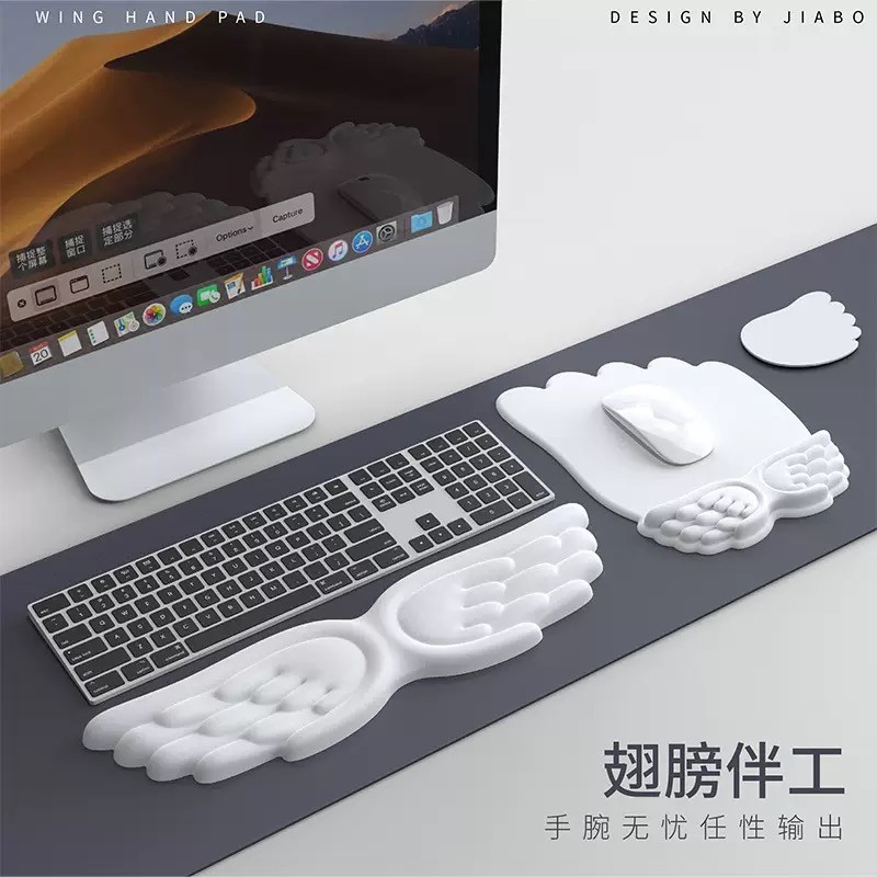 Descanso de pulso de Silicone, cor sólida, Mouse pad, teclado, descanso de pulso, teclado mecânico, descanso de palma, e