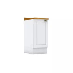 Balcão de Cozinha Modulado c/ Tampo Americana c/ 1 Porta 40cm Branco - Henn