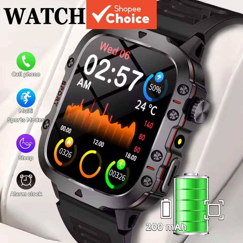 Novo Relógio Inteligente Esportivo Robusto 2026 Tela HD 1,44 para Android IOS Rastreador de Fitness Chamadas Bluetooth