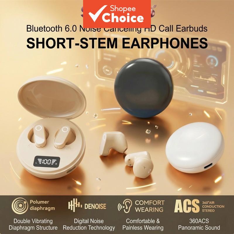 Fones de ouvido Senbenbao B36 TWS Bluetooth com cancelamento de ruído, display LED, som HiFi estéreo, microfone HD para