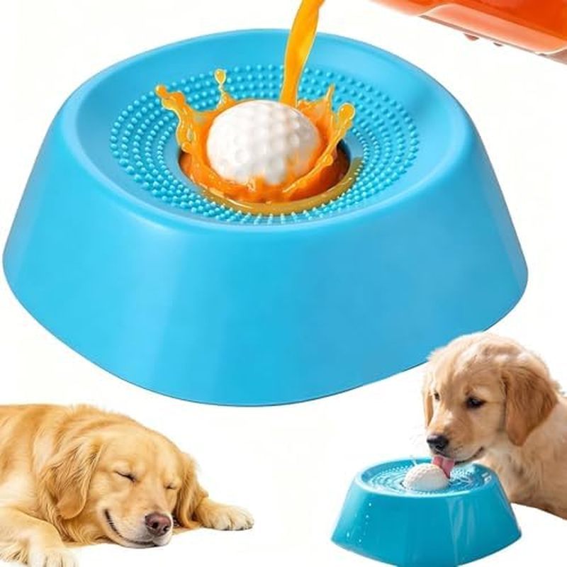 Tigelas De Cachorro Com Alimentação Lenta Para Tratamento Líquido , Bola Lamber , Tigela De Alívio Do Estresse , Brinque