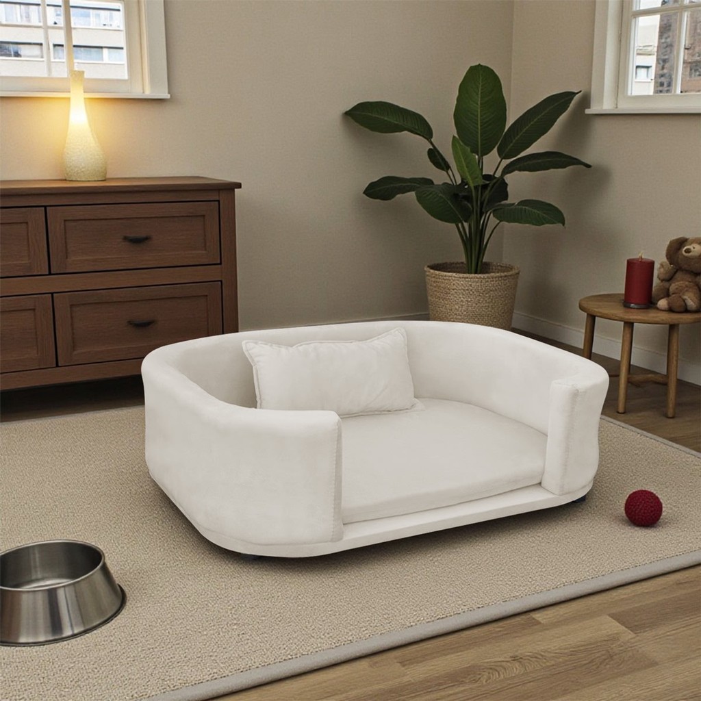 Poltrona cama Pet Sofá Confort Caminha Pet em Veludo com Almofadinha Conforto e Aconchego para seu Pet