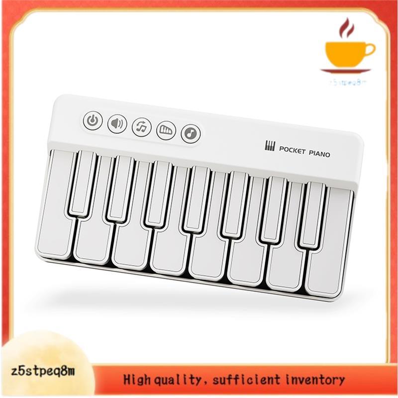 Teclado Eletrônico Mini Piano Bolso Portátil Bonito Gamer Educacional Para Crianças Presente Branco
