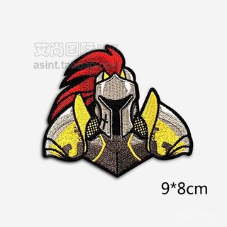 Patch Bordado Cavaleiro Dragão, Patch de Ombro, Braçadeira de Samurai, Patch de Armadura, Patch de Capacete, Fita Mágica