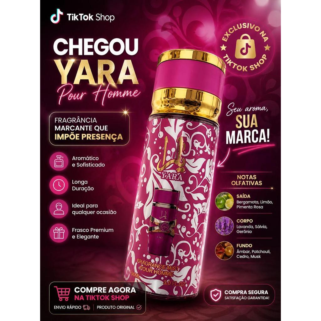 Perfume Body Splash Feminino Yara Candy 90ml
