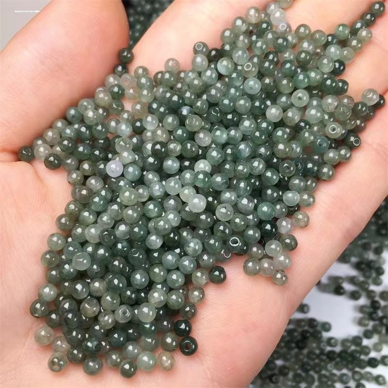 Contas de jade Natural contas soltas atacado artesanal diy pulseira pingente corda Material gelo jade contas