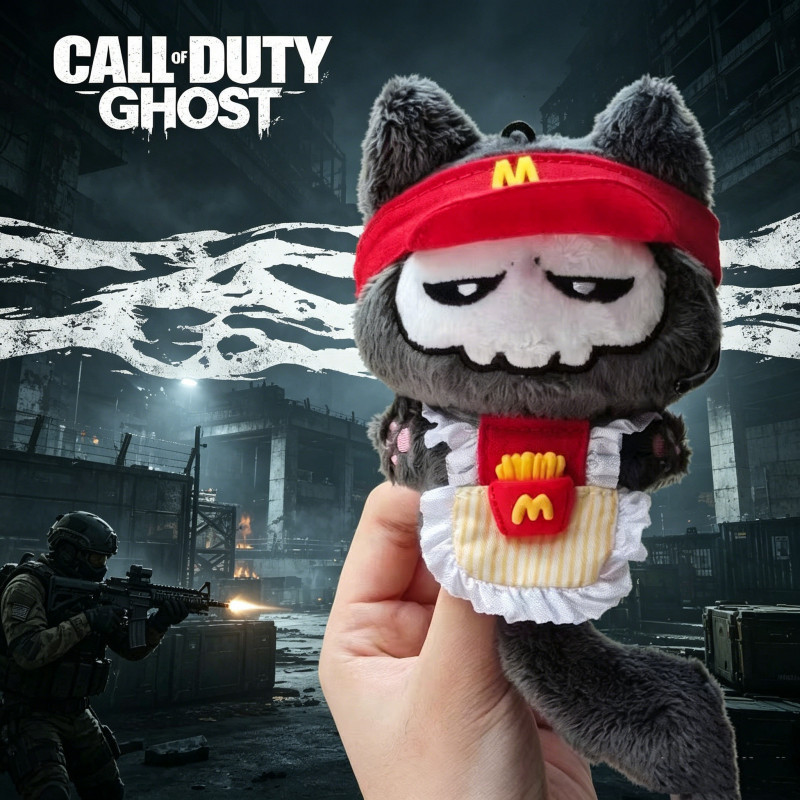 Boneco de Pelúcia Call of Duty Ghost de 10cm, Fofo, Simon Riley, Boneco de Algodão Macio, Colecionável para Fãs de Jogos