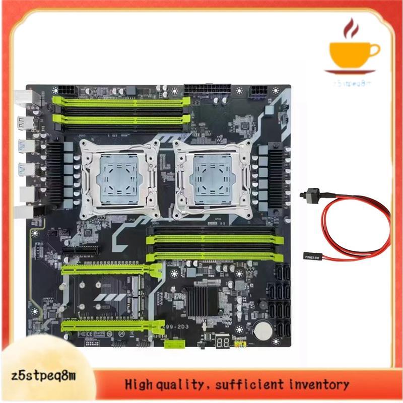 Placa-Mãe De Soquete Duplo X992D3 X99 LGA2011-3 Suporta Memória 8x DDR3 De Até 256 Gb Gigabit Ethernet M . Capacidade De