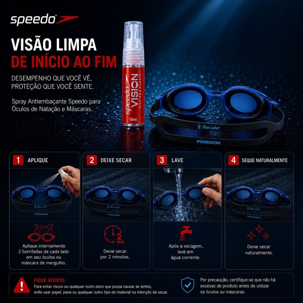 Spray Antifog Antiembaçante Para Óculos de Natação Speedo Vision · foto 2