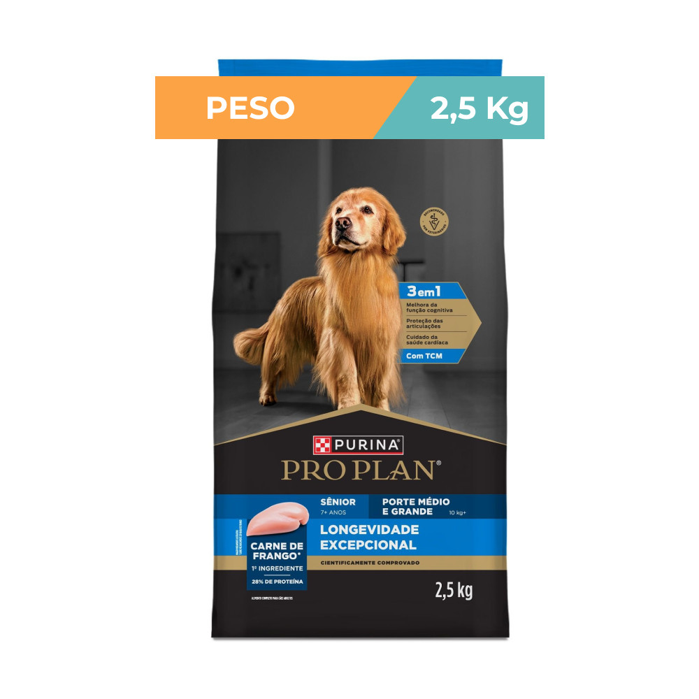 Ração Pro Plan Frango Sênior Médios Grandes 7+ 2,5kg