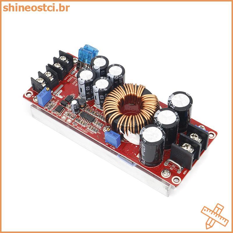SHINE 1200W Conversor De Alta Potência Boost Step-up Módulo De Fonte De Alimentação Ajustável A Bordo De Carregamento Re