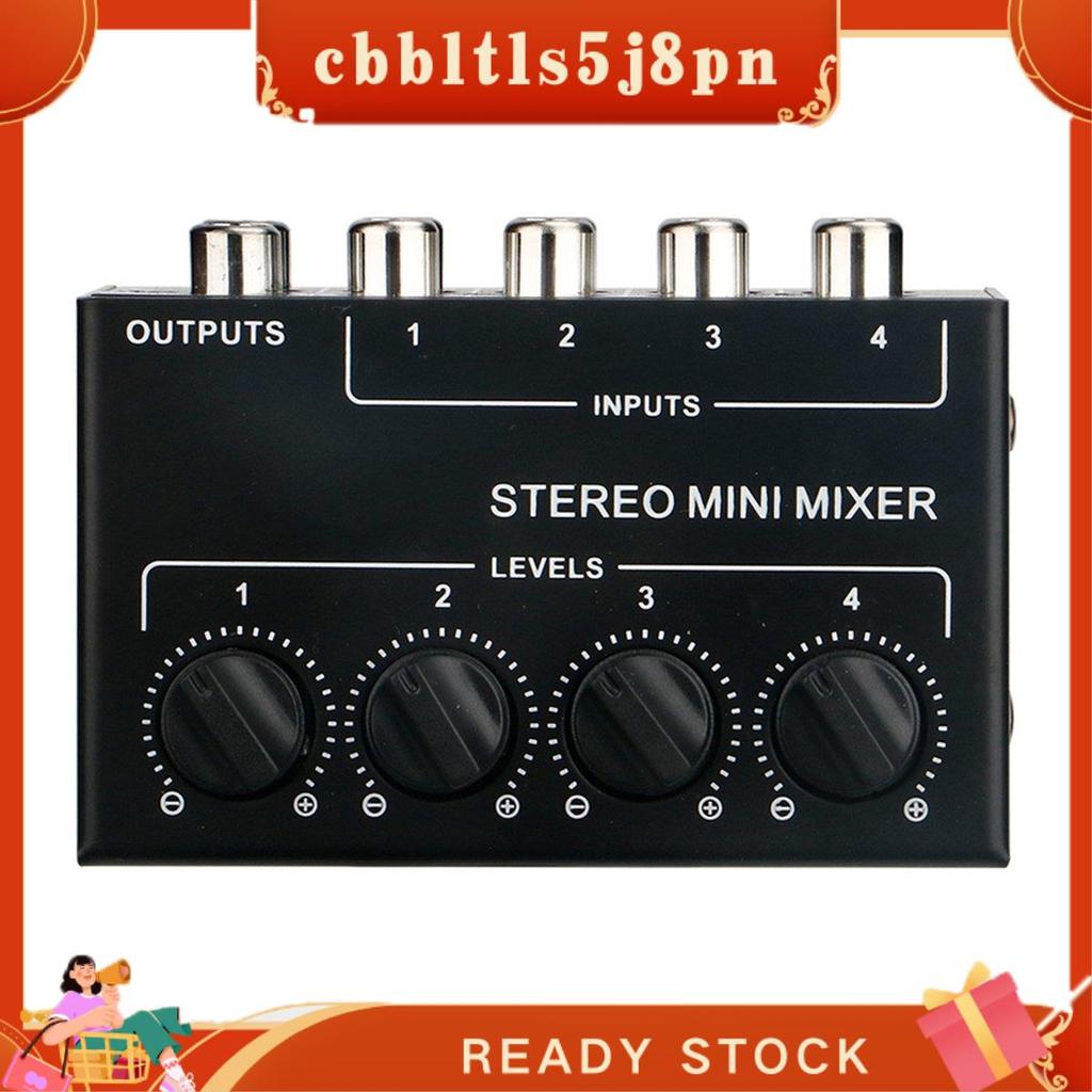 cbbltls5j8pn Mini Mixer Passivo De 4 Canais Instrumento Musical Compacto CD Player Computador Estéreo Hub