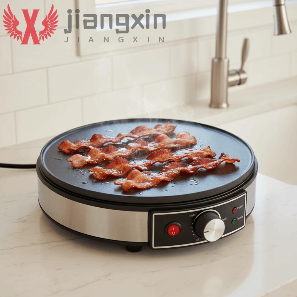 Panqueca Elétrica JIANGXIN | Fabricante De Crepe Elétrico De Alumínio Com Temperatura Ajustável , Assadeira Redonda De T