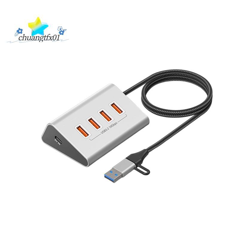 [Promover C] Divisor Tipo USB3.2 10 Gbps HUB De 4 Portas Com Fonte De Alimentação De 15 W Para PC Laptop Expansion Dock