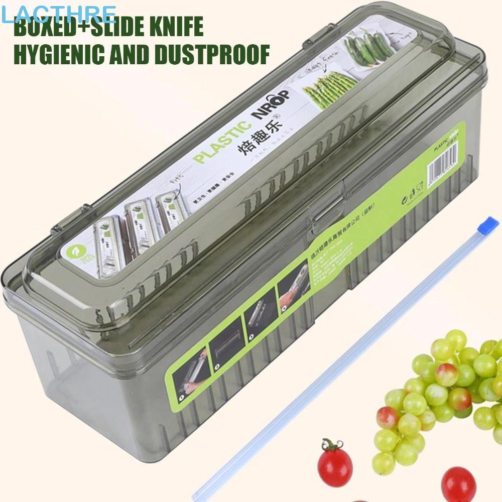 Distribuidor De Envoltório De Alimentos LACTHRE , Cortador De Filme Plástico Reutilizável Com Suporte De Folha , Corte A