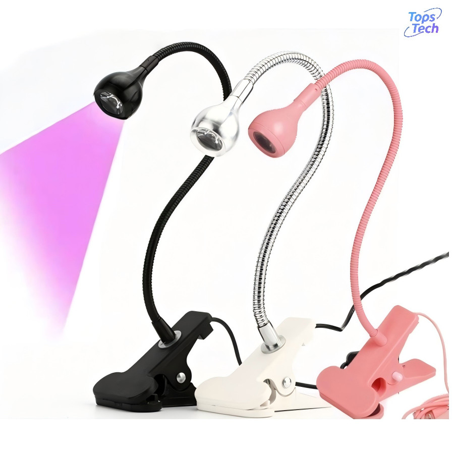Mini Lâmpada Led USB De Mesa Com Clipe Flexível UV Para Unhas Tops