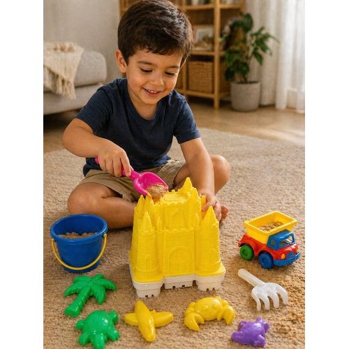 Kit Infantil 7 Peças Brinquedos Educativos Coloridos Seguro Resistente Diversão