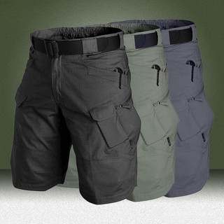 Calções Táticos Masculinos Militares Impermeáveis e Resistentes ao Desgaste para Trabalho de Verão, Calções de Secagem R