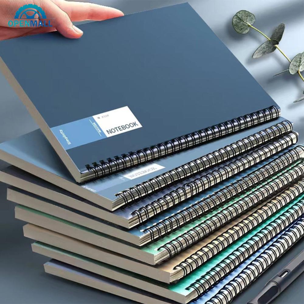 OPENMALL A5 Caderno Espiral Vintage 80 Folhas/160 Páginas Memo Diário Notebook Design Para Estudantes Papelaria Escritór