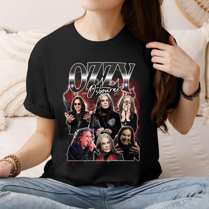 Camiseta Masculina Feminina Ozzy Collage Retrô T-shirt Unissex Streetwear Premium Algodão