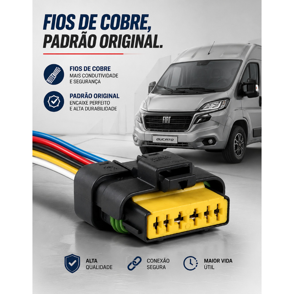 Chicote soquete Plug Conector flange tampa Bomba De Combustível Fiat Ducato